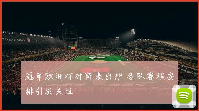 冠军欧洲杯对阵表出炉 各队赛程安排引发关注